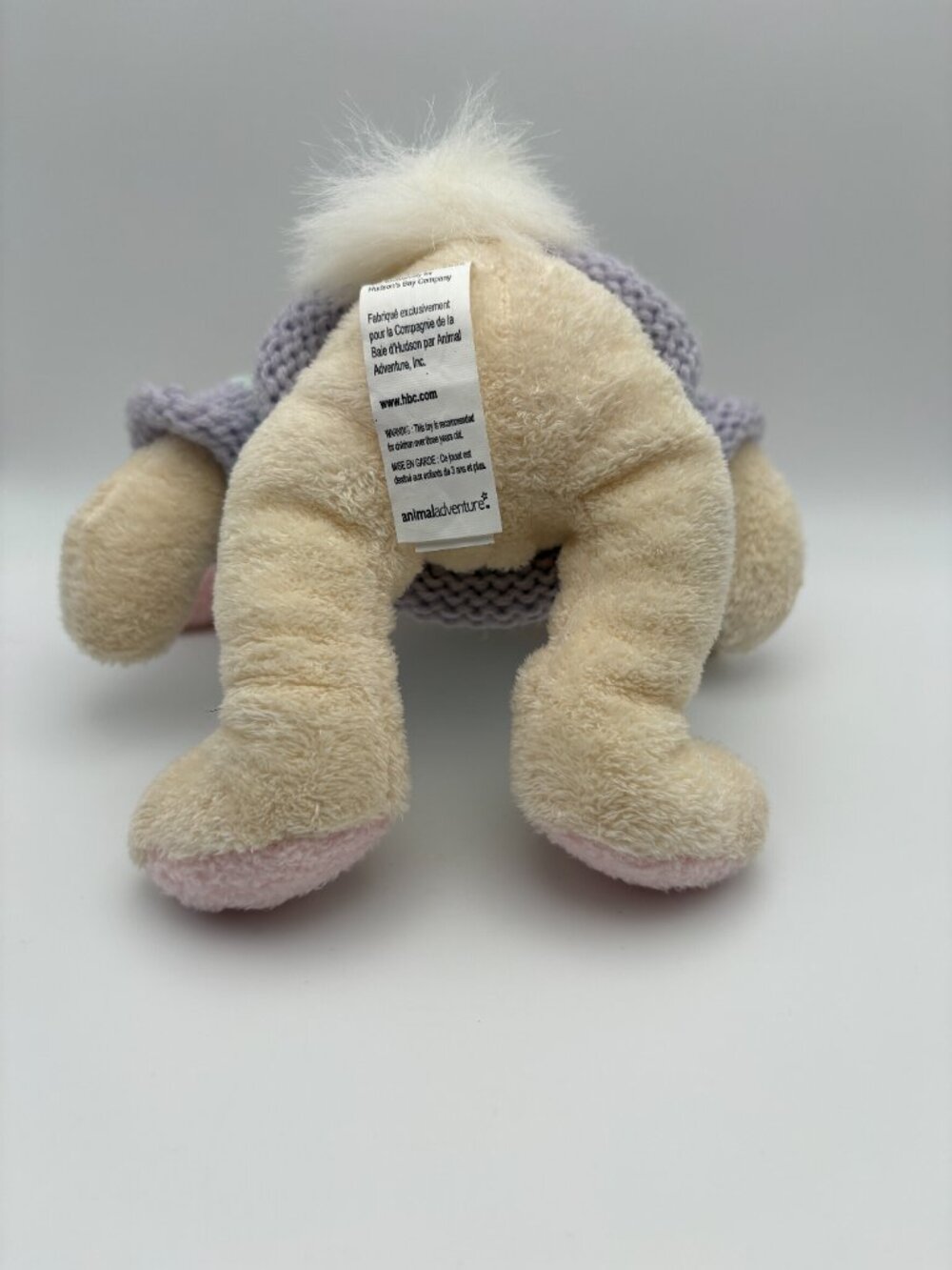 Hudson's Bay Animal Adventure White Easter Bunny Rabbit Stuffie Y2K (SKU: 884TO) - Picture 5 of 7
